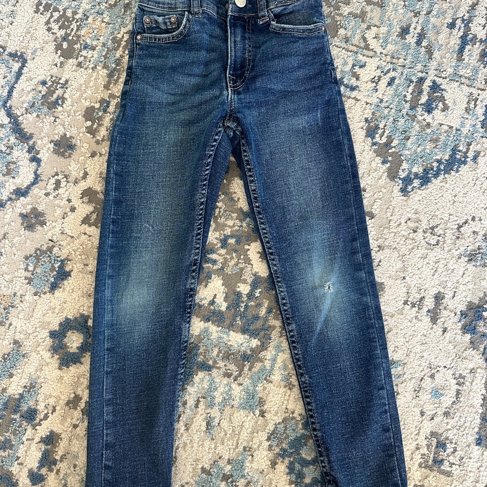 Zara kids Blue Skinny Jeans with Distressed Details